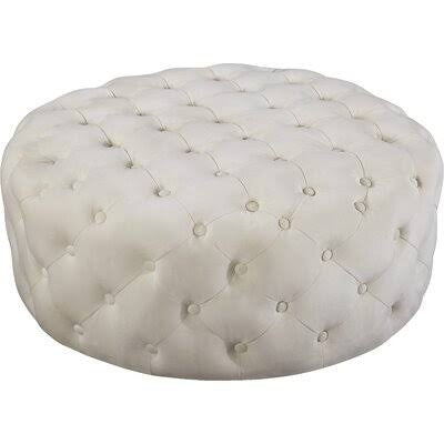 Newbill Tufted Cocktail Ottoman Upholstery Color: Cream