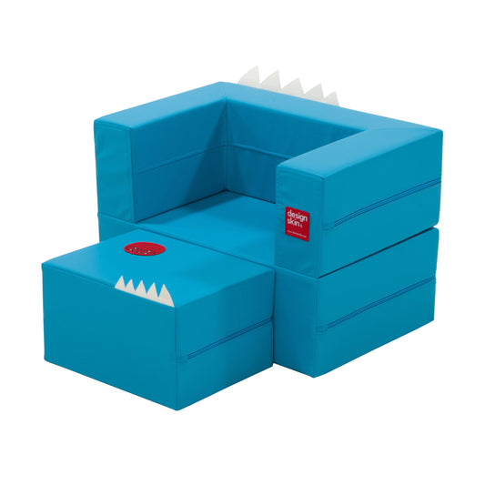 Cake Sofa Transformable Play Furniture for Kids, Blue