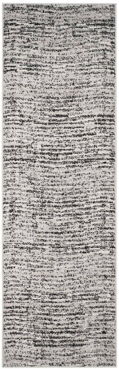 Safavieh Power Loomed Runner Rug, Black/Silver