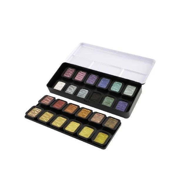 Finetec F2400 Artist Pearlescent Watercolor Paint Set 24-Color Set