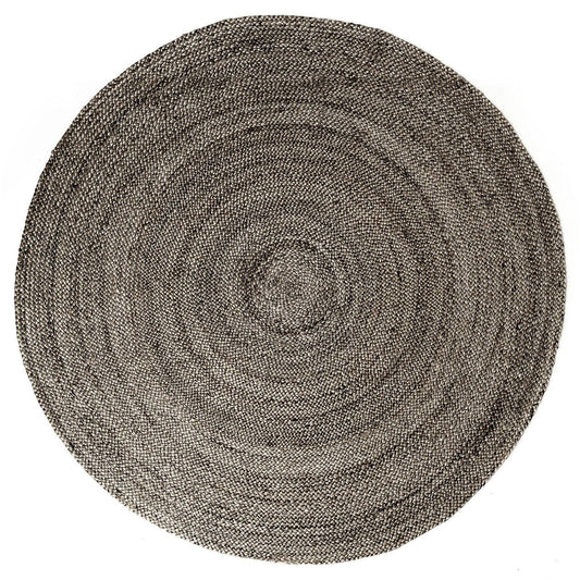 Anji Mountain Kerala Jute Round Rug, 4, Gray