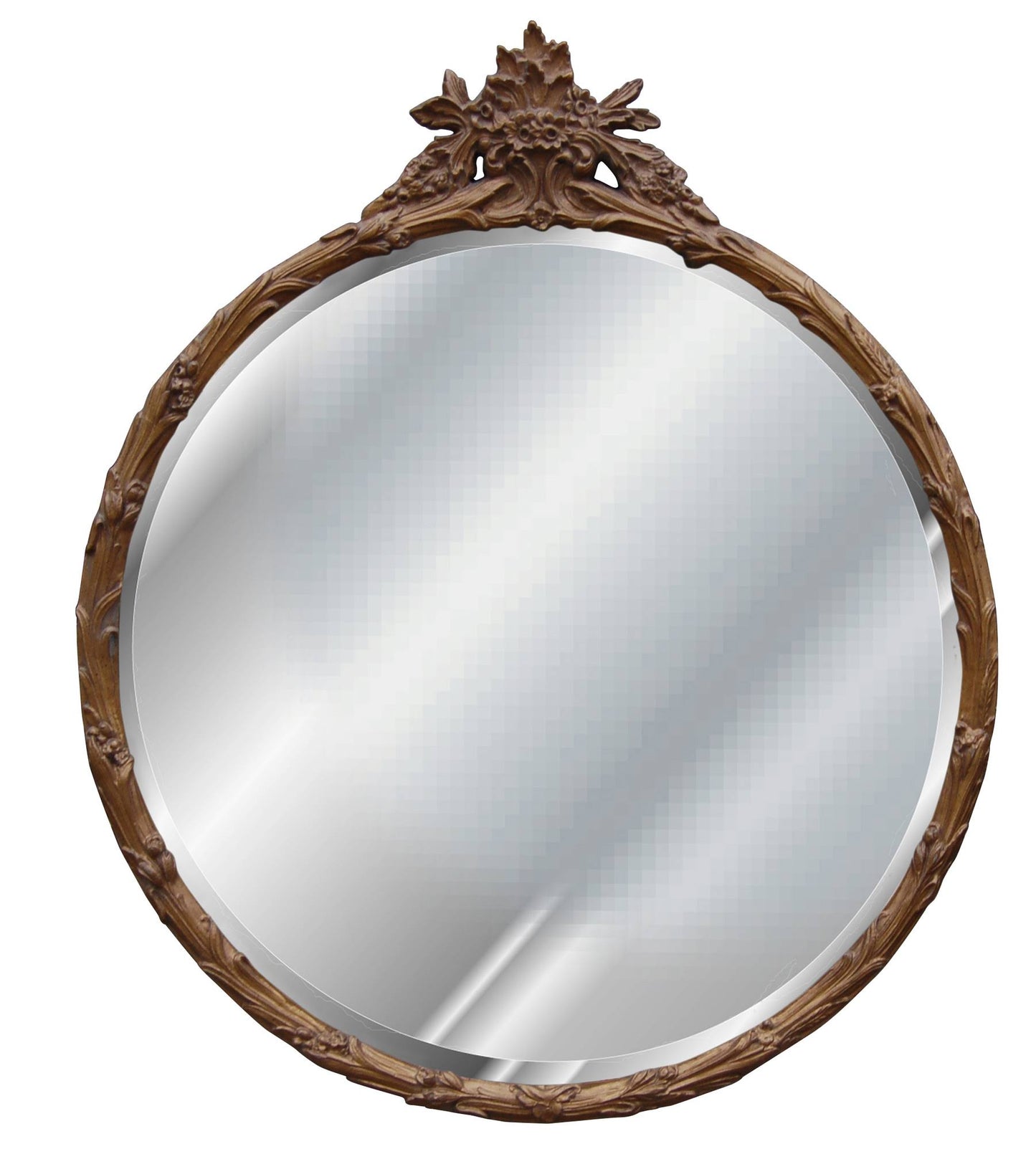 Hickory Manor House Round Flower Basket Mirror; Bronze