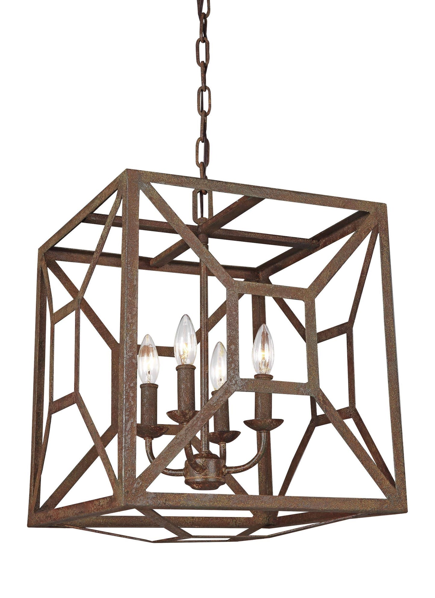 Feiss F3171/4WI Marquelle Weathered Iron 4 Light Chandelier