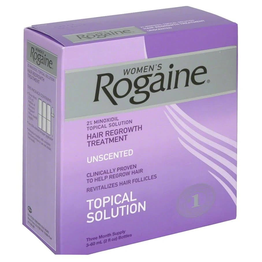 Womens Rogaine Hair Regrowth Treatment, Unscented - 3 pack, 2 fl oz bottles