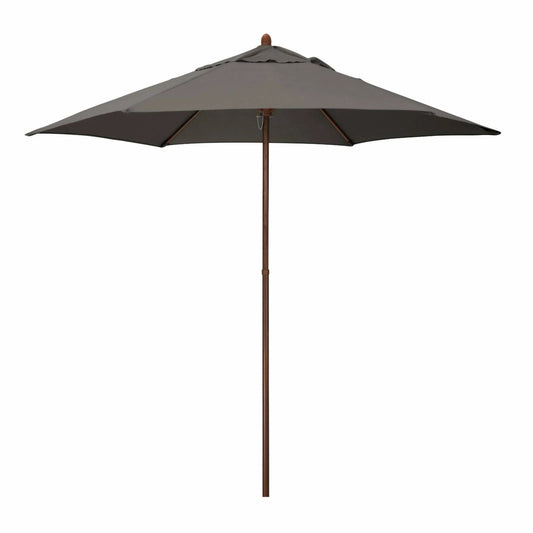 Astella 9 ft. Wood Grain Steel Patio Umbrella Taupe