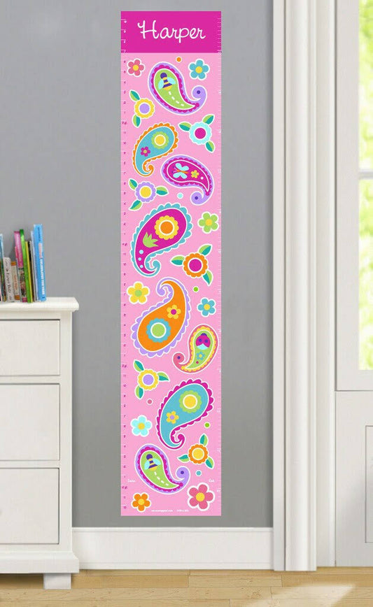 Olive Kids Paisley Dreams Personalized Peel and Stick Growth Chart