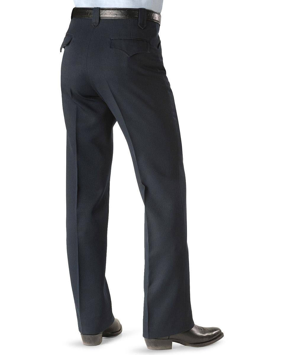 Circle S Mens Western Polyester Dress Ranch Pant - Navy