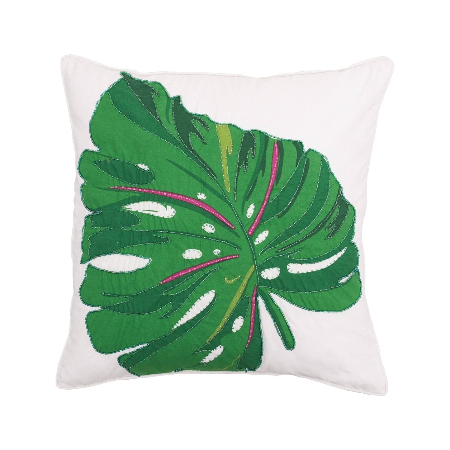 C&F Home Layla Monstera Palm Decorative Pillow