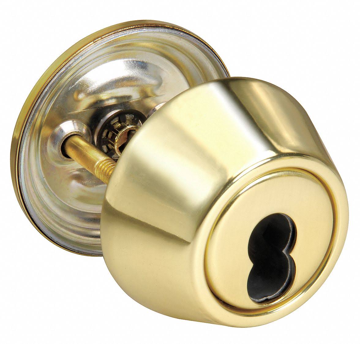 Yale B-D112 x 605 Deadbolt, Bright Brass