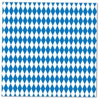 Beistle (192ct) Oktoberfest Harlequin Luncheon Napkins