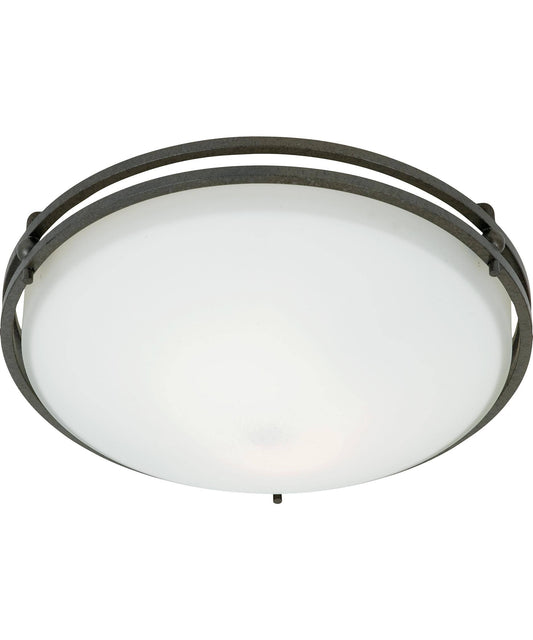 Quoizel OZ1613IN Ozark Flush Mount Light, Iron Gate