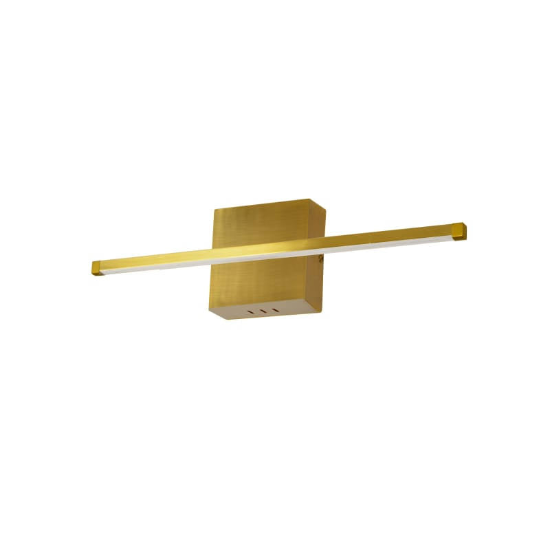 Dainolite ARY-2419LEDW-AGB Array 19W LED Wall Sconce, Aged Brass with White Acrylic Diffuser