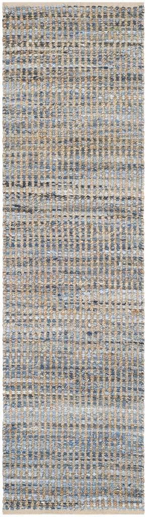 Safavieh Cape Cod CAP352A 23 x 80 Runner Natural / Blue Area Rug