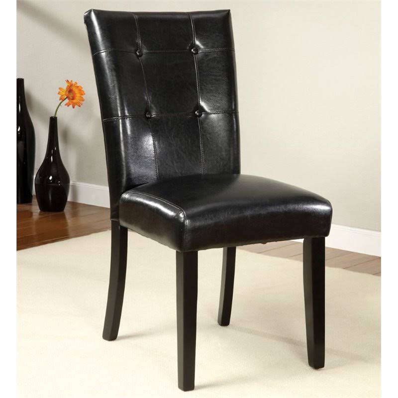 Furniture of America Kesler Dining Chair in Black (Set of 2)