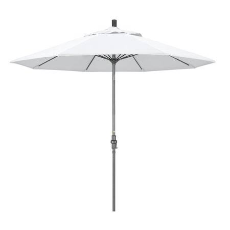 California Umbrella 9 ft. Fiberglass Tilt Olefin Market Umbrella White