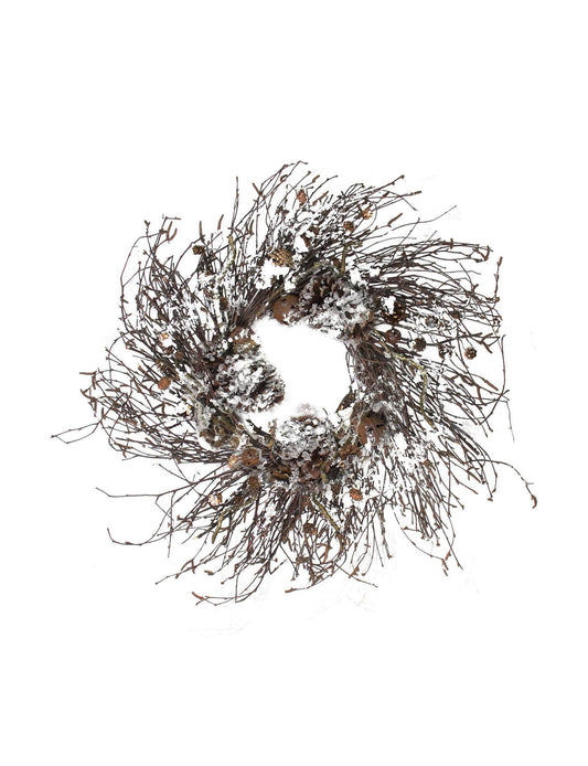 Northlight 30 Woodsy Wonderland Pine Cone Bell and Twig Artificial Holiday Wreath - Brown