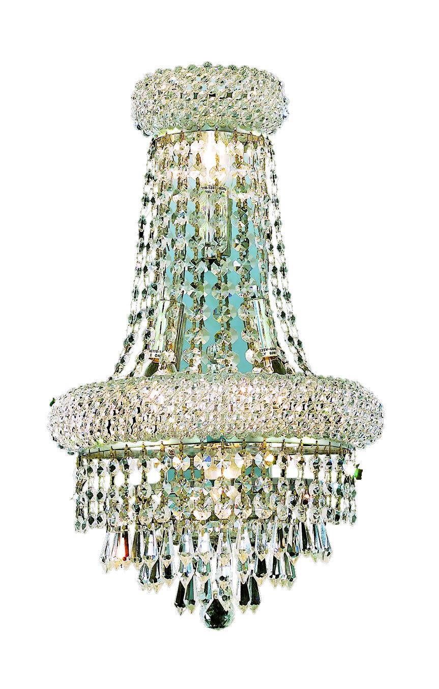 Elegant Lighting Primo 18 4 Light Elegant Crystal Wall Sconce