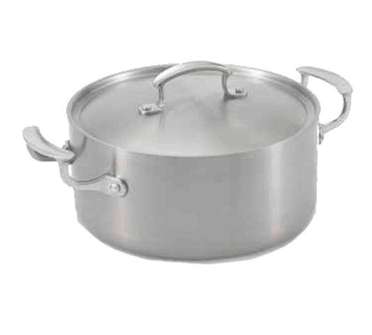 Vollrath 49411 Miramar 5 Qt. Casserole Pan with Low Dome Cover