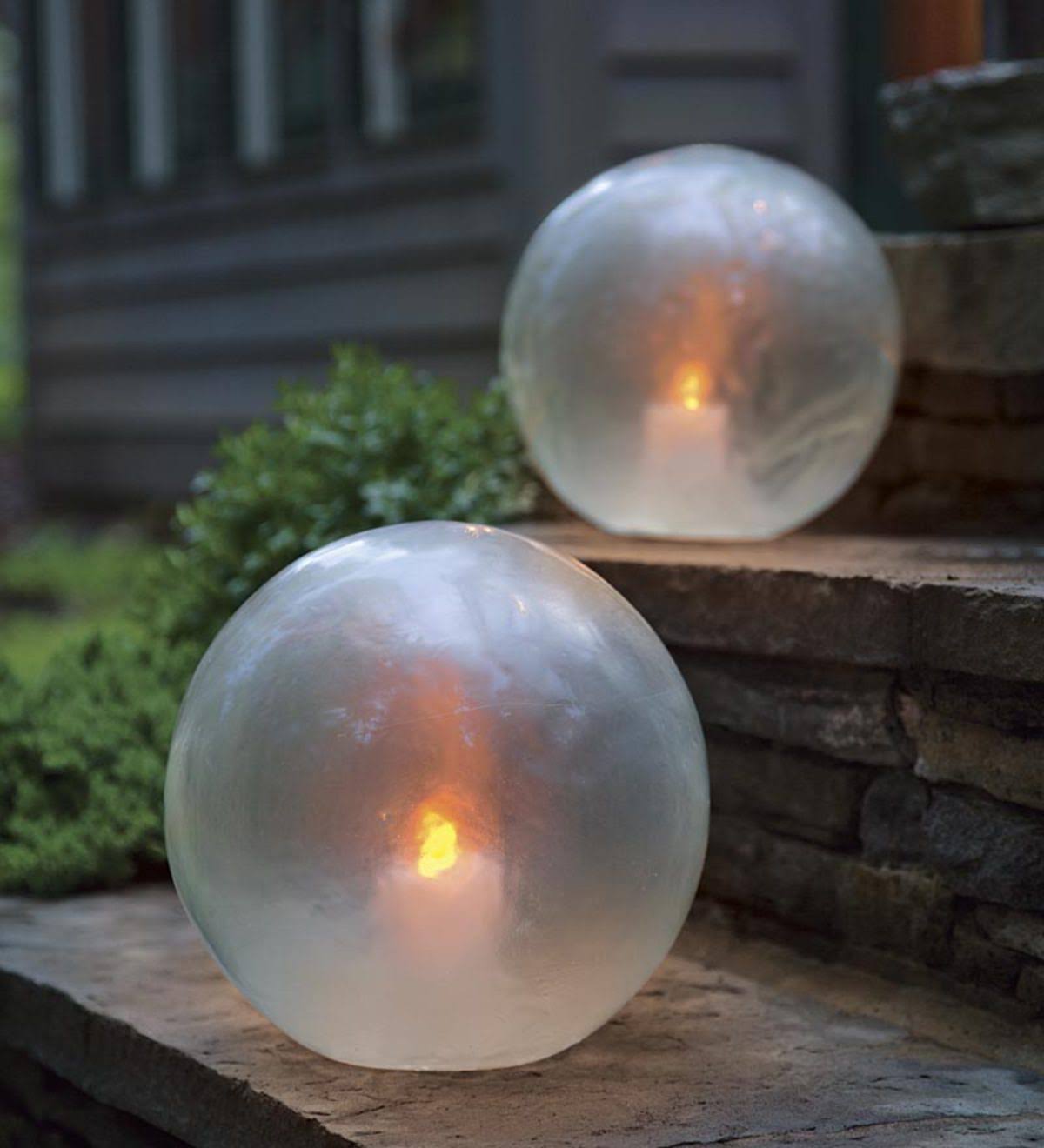 Wind Weather Glowing Clear Resin Globe