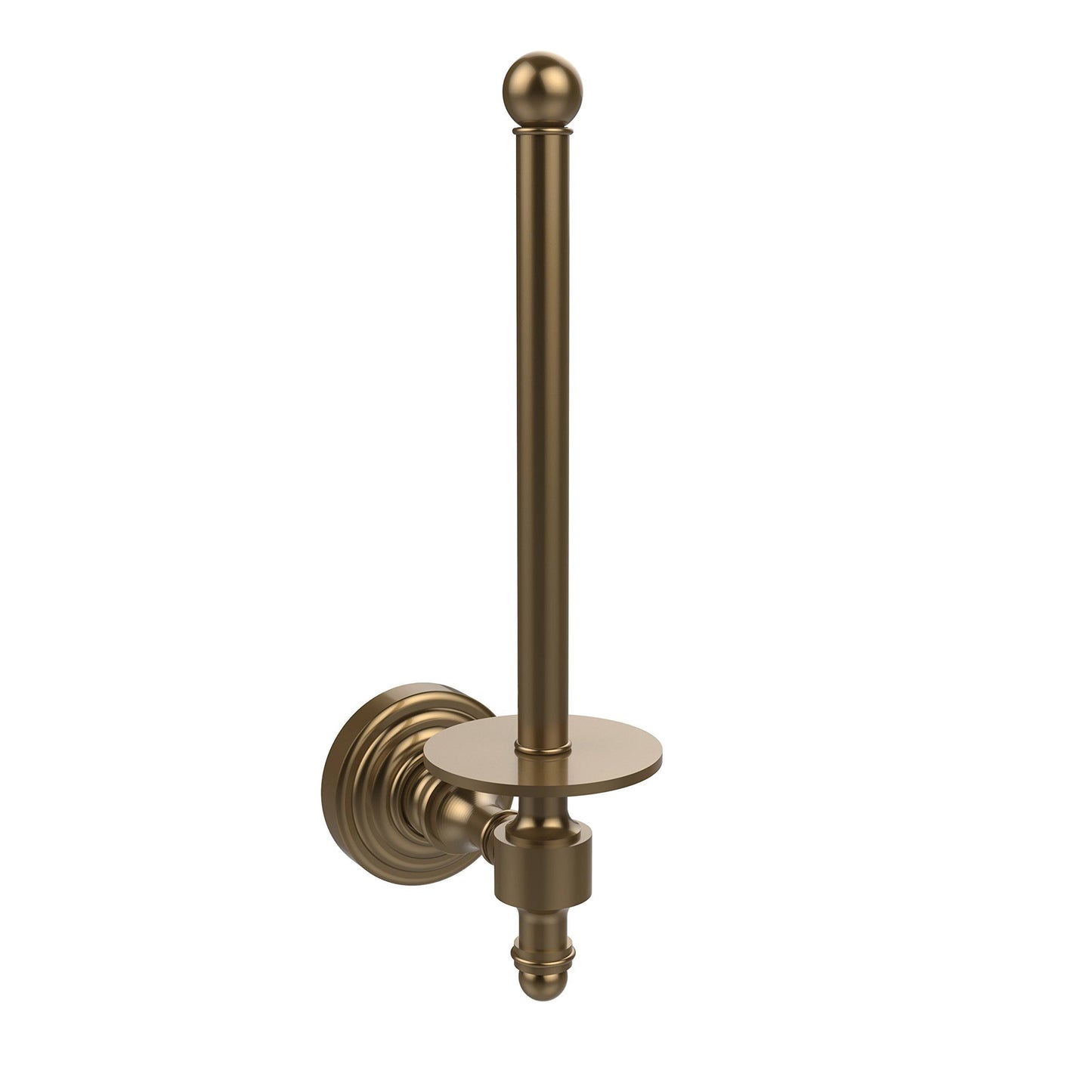 Allied Brass RW-24U-BBR Retro Wave Collection Upright Toilet Tissue Holder Brushed Bronze