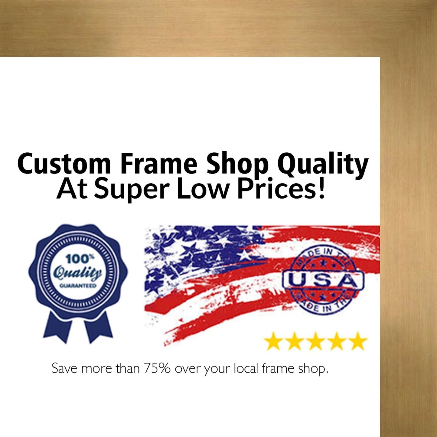 CustomPictureFrames 22x34 Brown Metallic Wood Frame - Brushed Steel Wide - Great for Posters, Photos, Art Prints, Mirror, Chalk