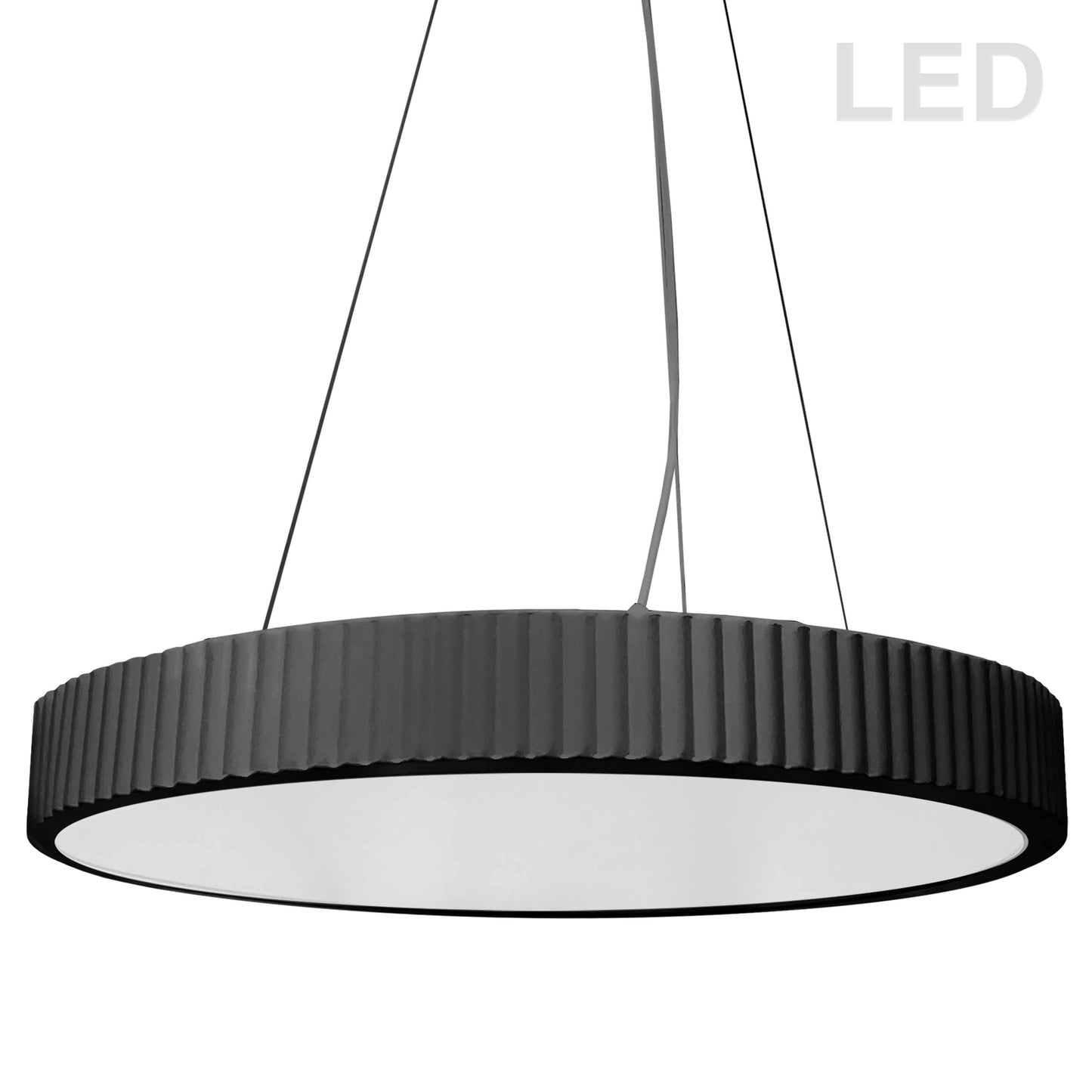 Dainolite NBO-2240LEDP-MB Nabisco 42W LED Pendant, Matte Black with White Acrylic Diffuser