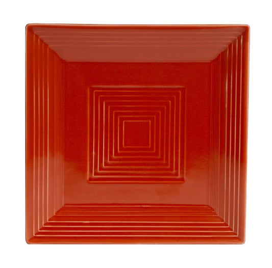 CAC TG-SQ16-R Tango 10 Red Square Plate - 12/Case