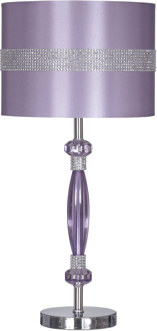 Signature Design by Ashley Metal Table Lamp - Nyssa Purple