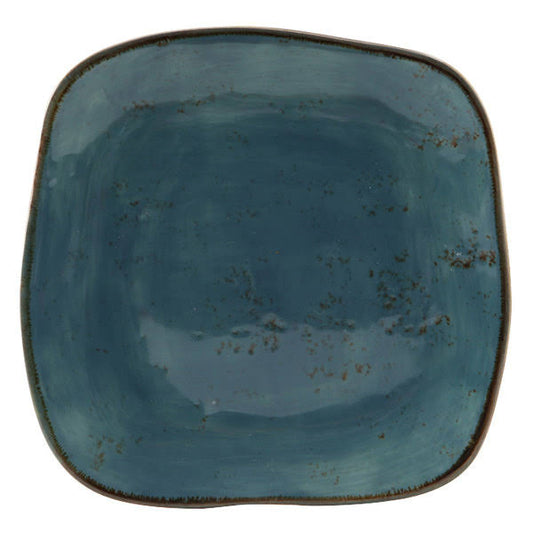 Tuxton GGE-500 TuxTrendz Artisan Geode Azure 7 1/4 China Square Plate - 12/Case