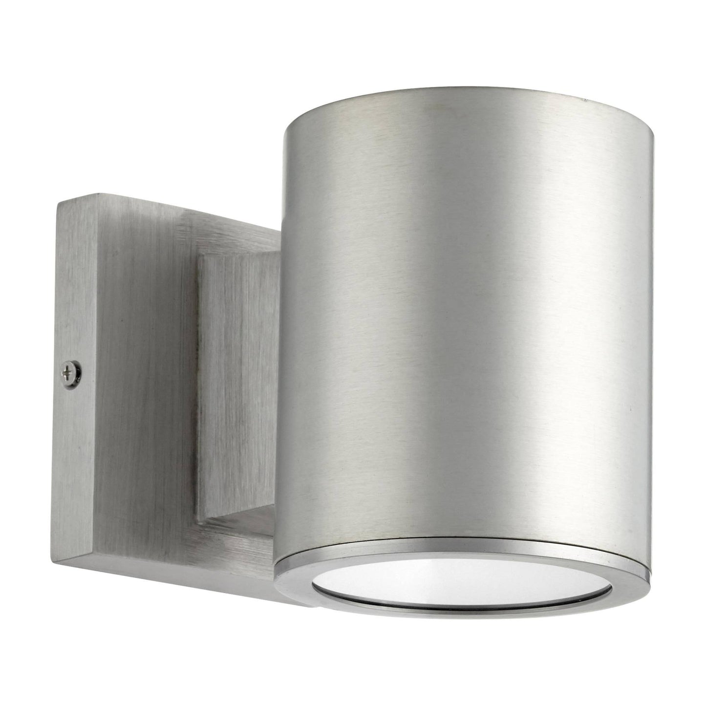 Quorum 920-16 Cylinder LED 5 inch Brushed Aluminum Outdoor Wall Mount