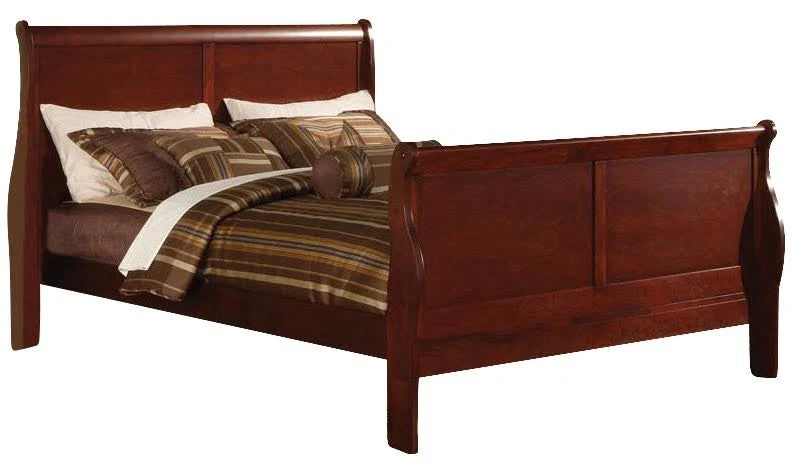 Acme Louis Phillipe III Queen Sleigh Bed in Cherry 19520Q