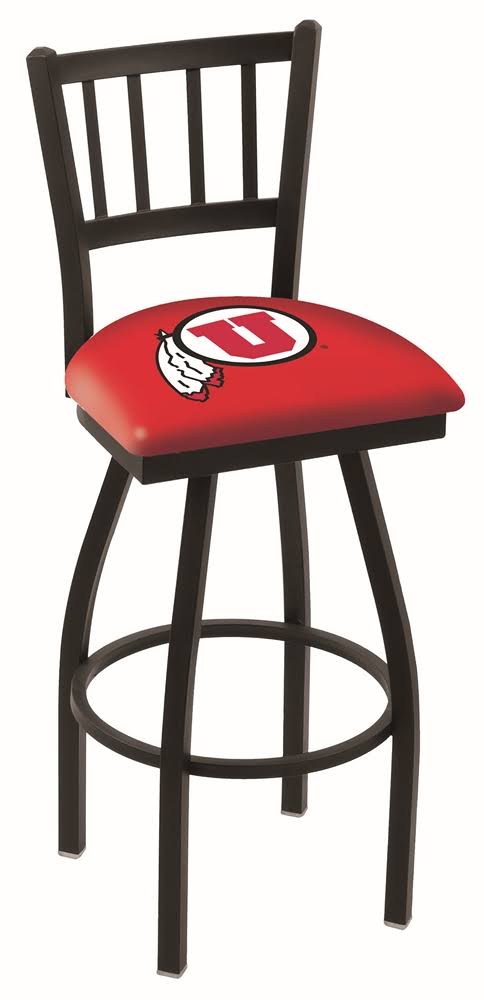 Utah Utes HBS Red Jail Back High Top Swivel Bar Stool Seat Chair (30)