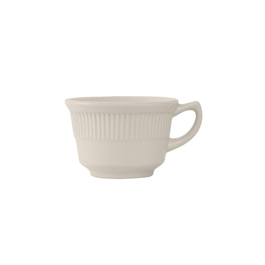 Tuxton Hampshire 7 oz Short Cup Embossed Pattern in Eggshell American White/Case of 36 32810348292