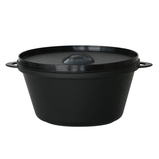 Packnwood 209MBMCOC 2.5 oz. Small Black Pans with Lid Included Pack of 200