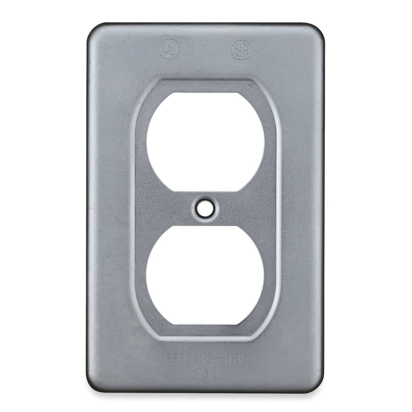 Thomas Betts DS23-TB Duplex Receptacle 1-Gang COVER; Sheet Steel