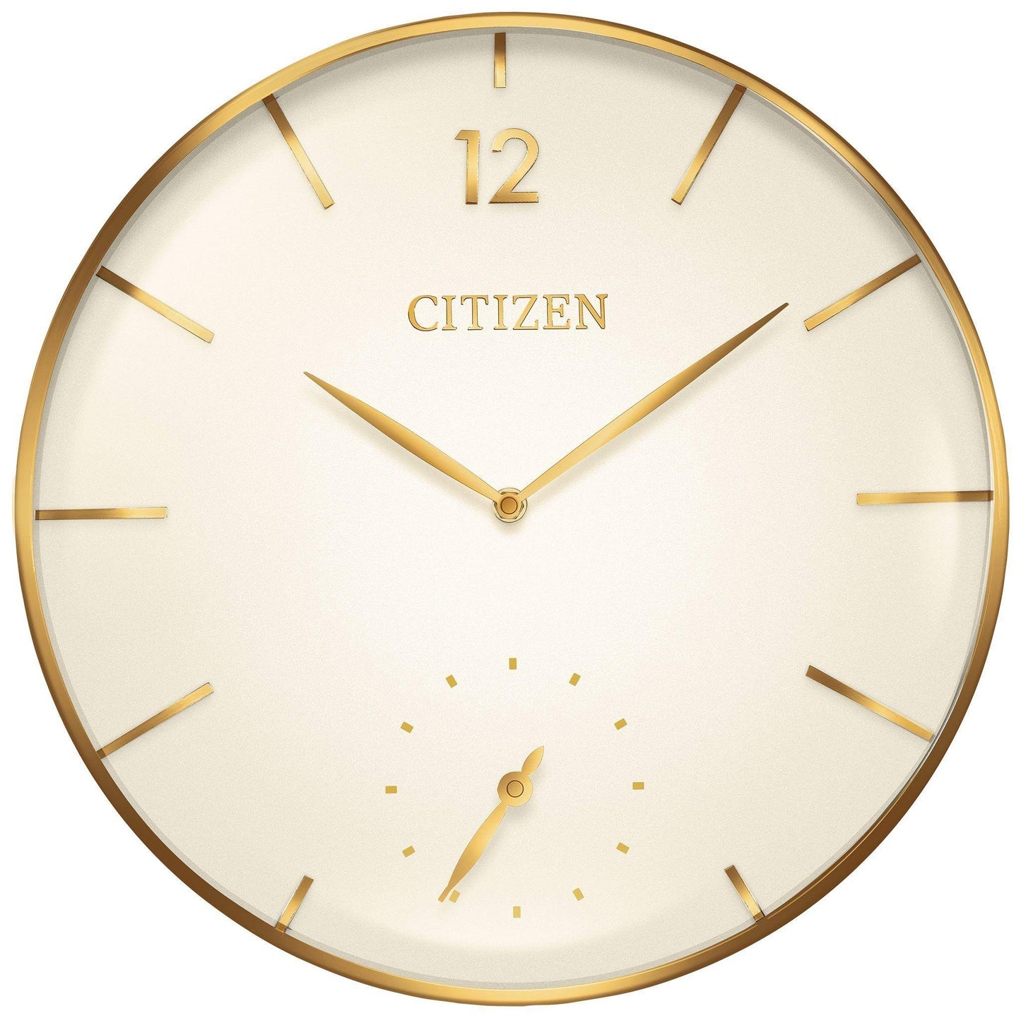 Citizen CC2034 Gallery Wall Clock, Gold-Tone