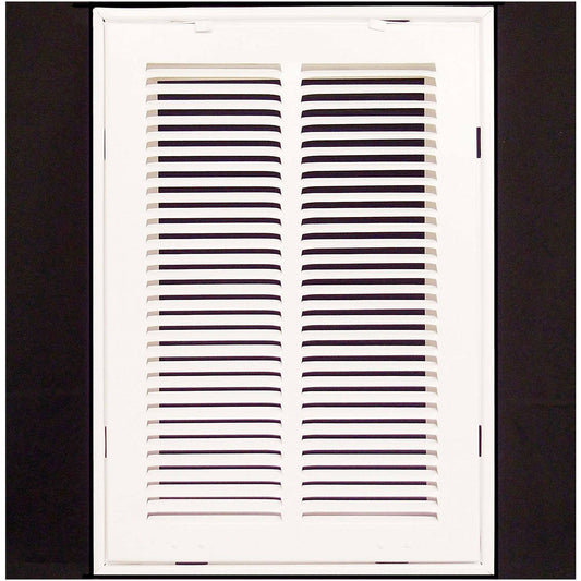 12 x 18 Steel Return Air Filter Grille for 1 Filter - Removable Face/Door - HVAC Duct Cover - Flat Stamped Face - White