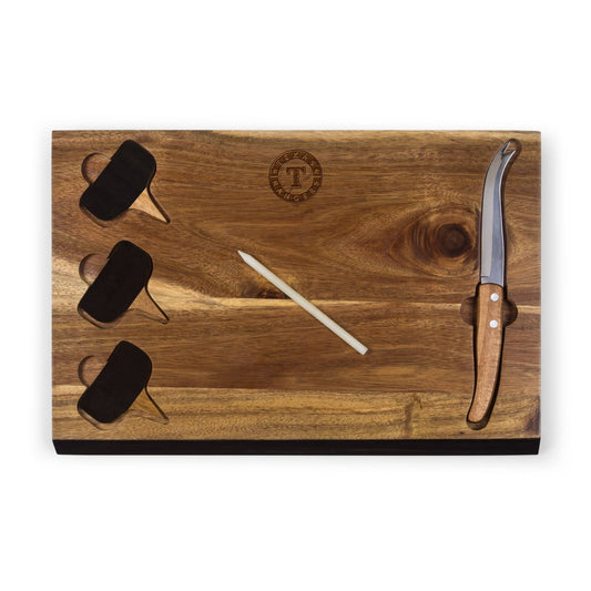 Texas Rangers Delio Bamboo cheese Board Tools Set