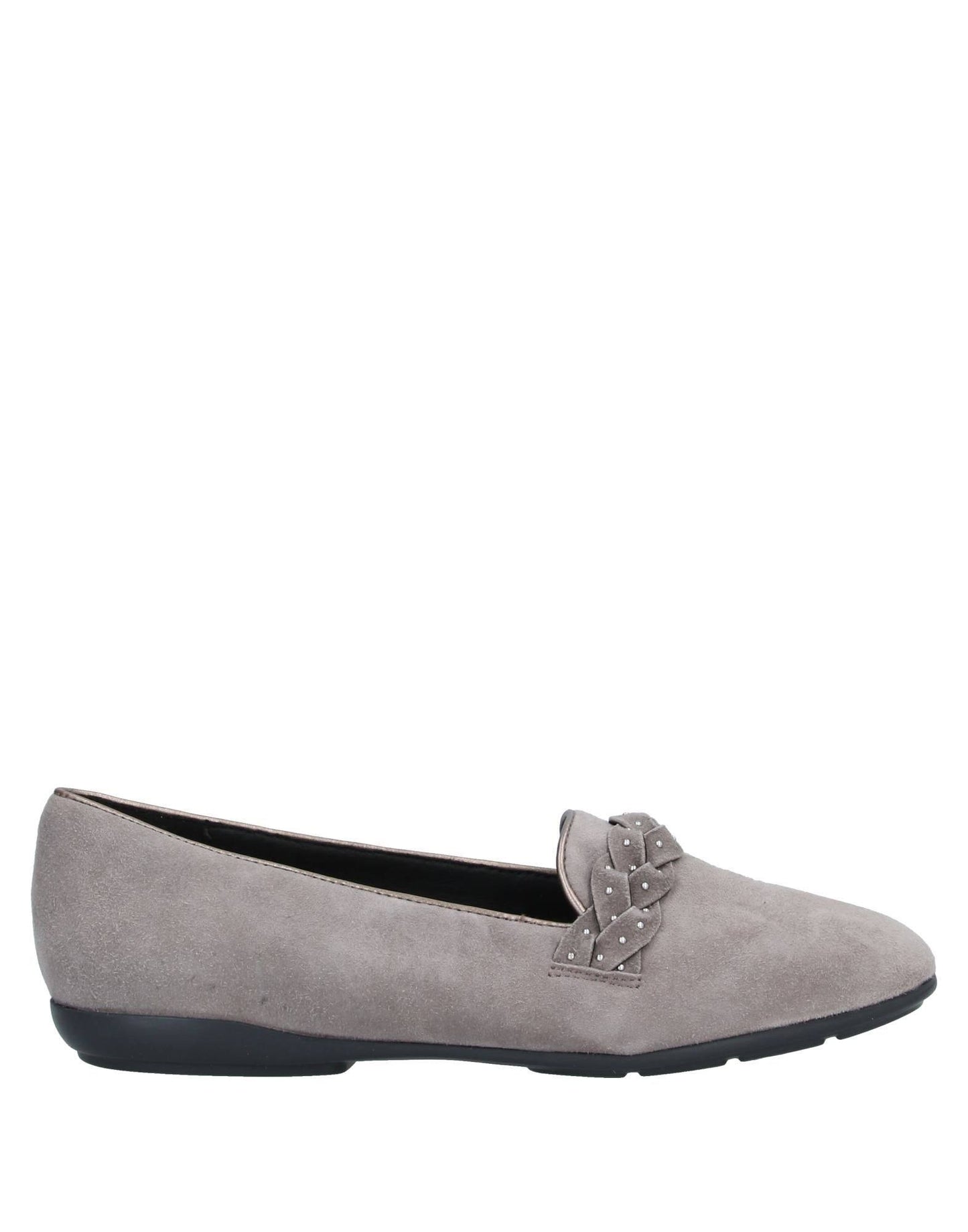 Geox Woman Loafer Grey Size 10.5 Goat Skin