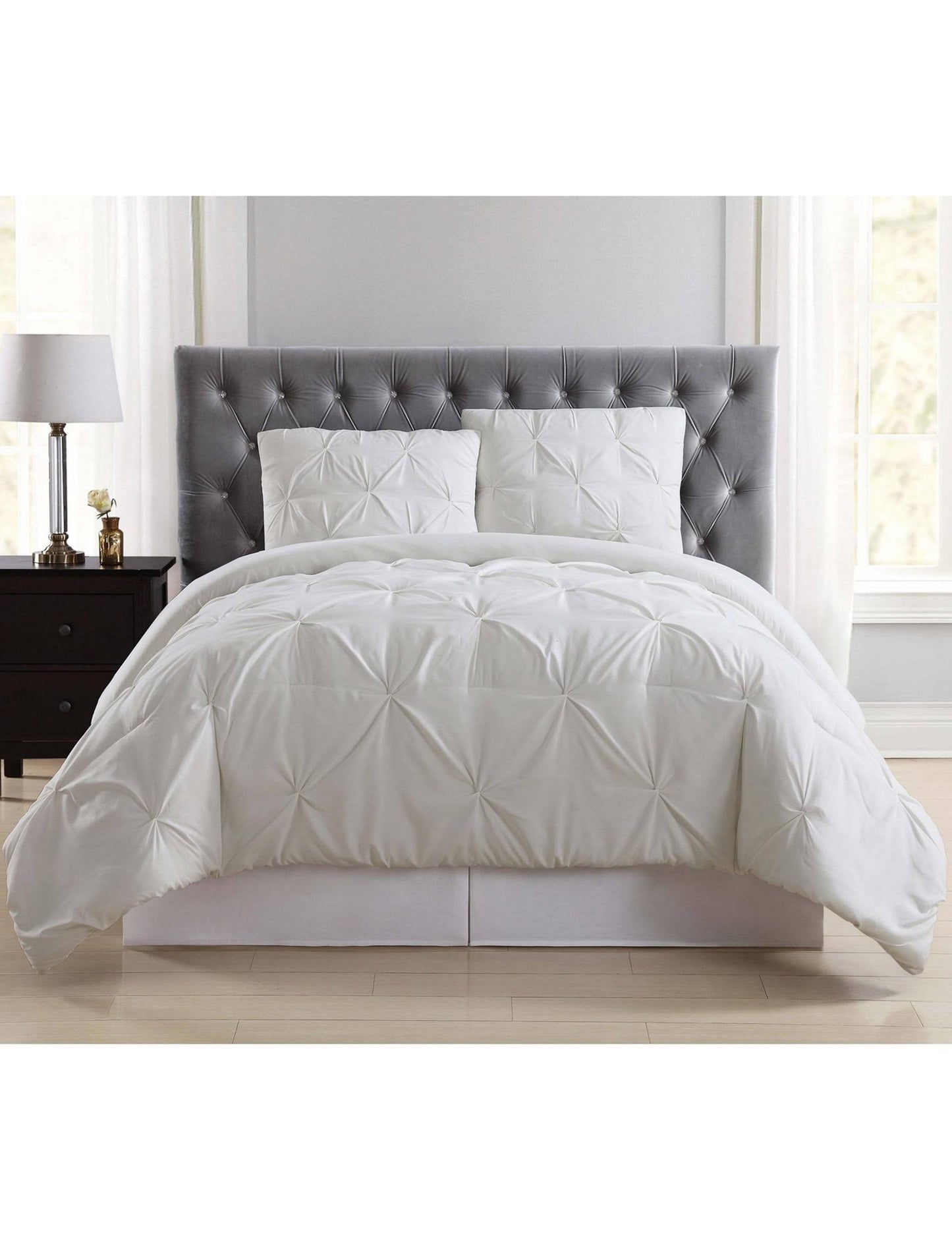 Truly Soft Pleated Full/Queen Duvet Set - Ivory