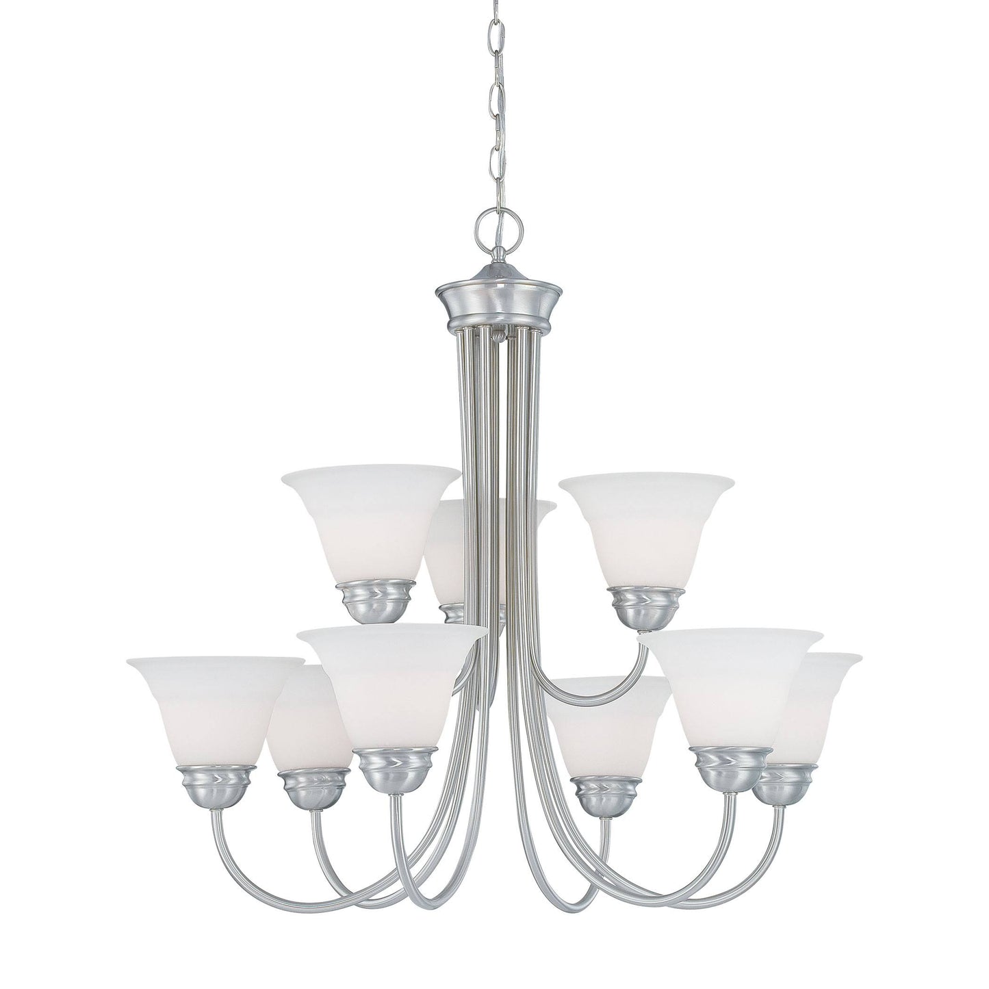 Thomas Lighting SL805278 Bella Brushed Nickel 9 Light Chandelier