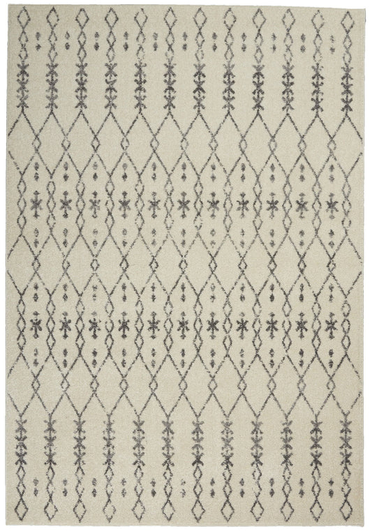 Nourison Passion PSN40 Area Rug | Ivory/Grey | 53 x 73 Rectangle