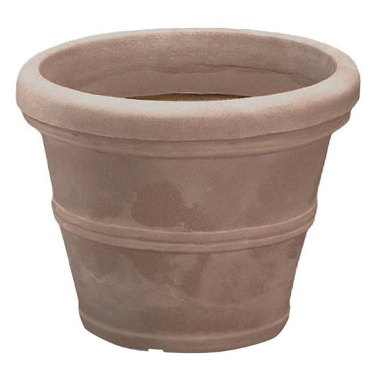 Crescent Garden Brunello Planter, Weathered Stone, 14-inch