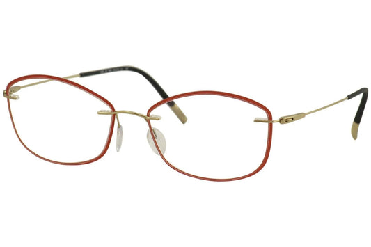 Silhouette Eyeglasses Dynamics CA Rings JB 5500 7830 Optical Frame 52 17 135 - Gold - Shape: JB; Lens 52 Bridge 17 Temple 135mm