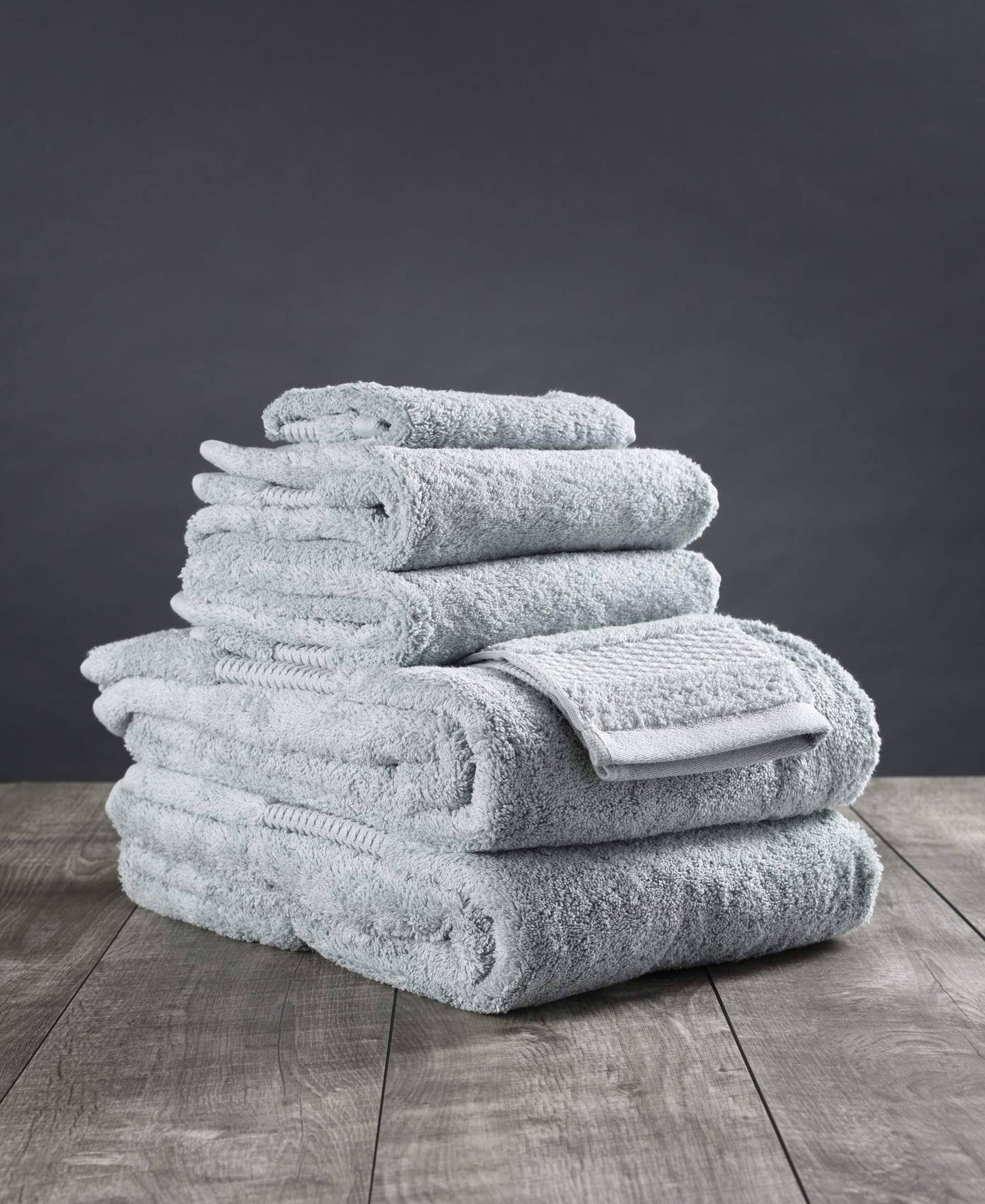 Delilah Home Organic Cotton 6-Piece Towel Set - Mineral Green