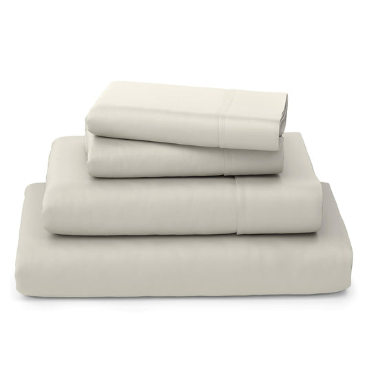 Cosy House Collection Luxury Bamboo Bed Sheet Set - Hypoallergenic Bedding Blend - 4 Piece - California King, Cream, Beige