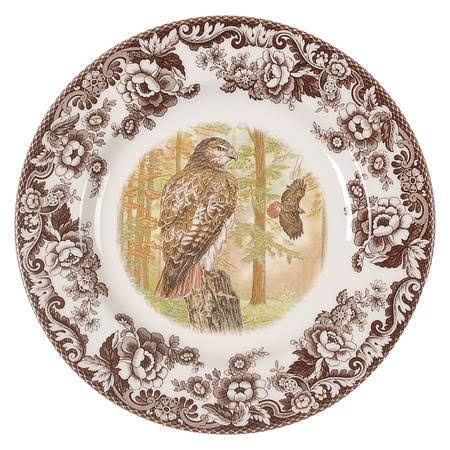 Spode Woodland Red Tail Hawk Dinner Plate - China Dinnerware