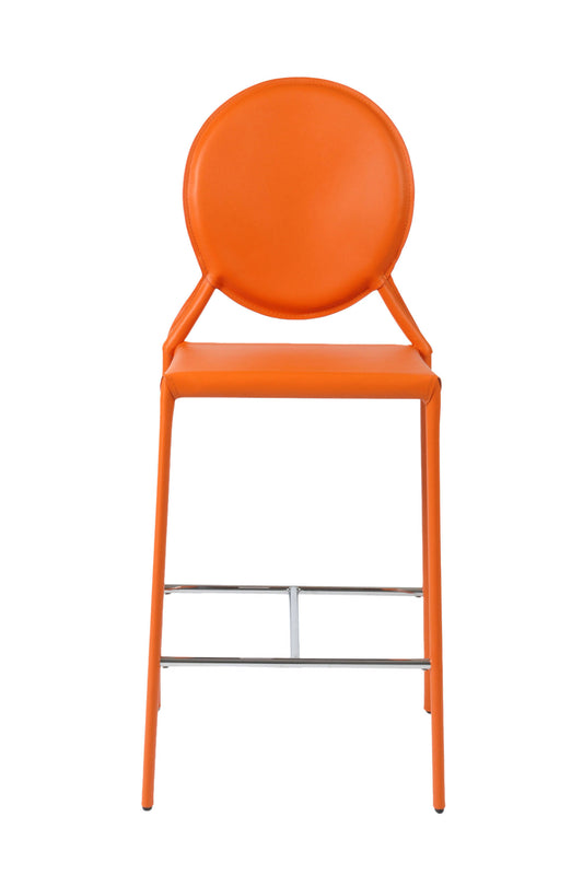 Euro Style Isabella Counter Stool - Set of 2, Orange