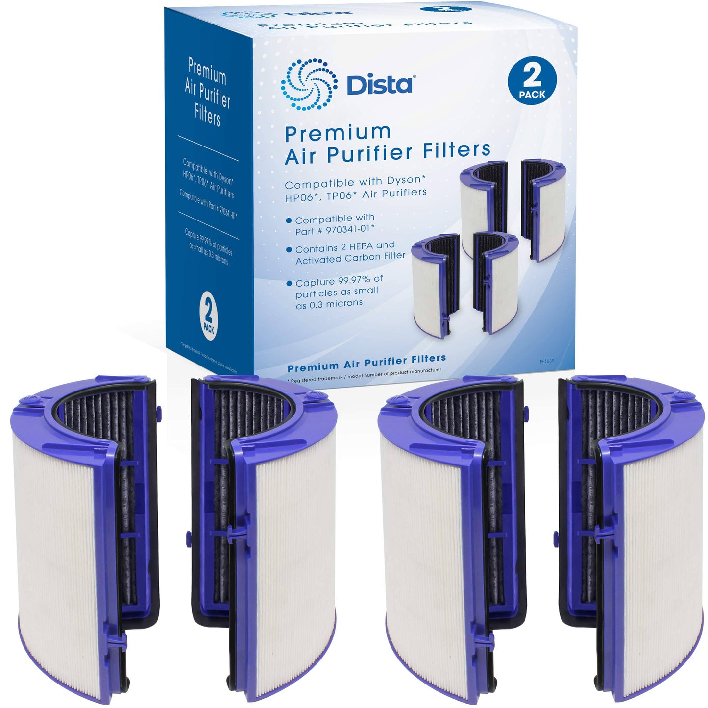 Dista Filter - Air Purifier Filter Replacement Compatible with Dyson HP06, TP06,