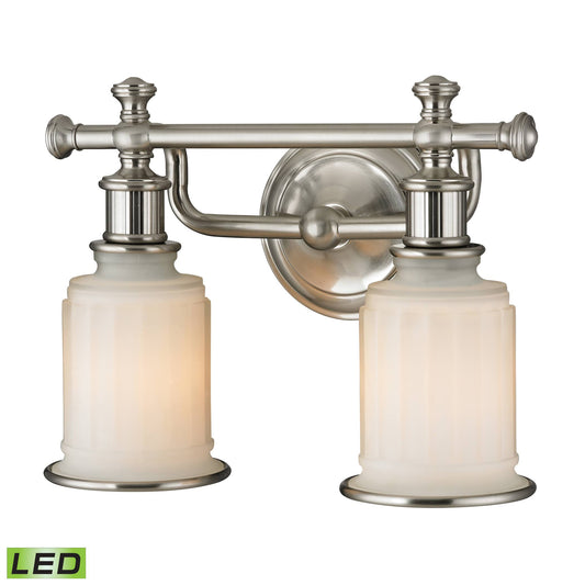 Elk Lighting Acadia 2 Light LED Vanity in Brushed Nickel 52001/2